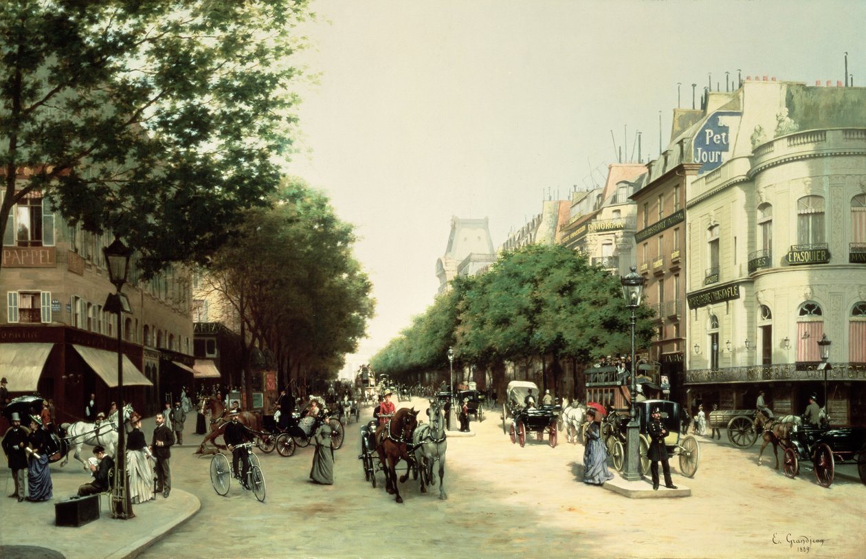 Italienernes Boulevard av Edmond Georges Grandjean