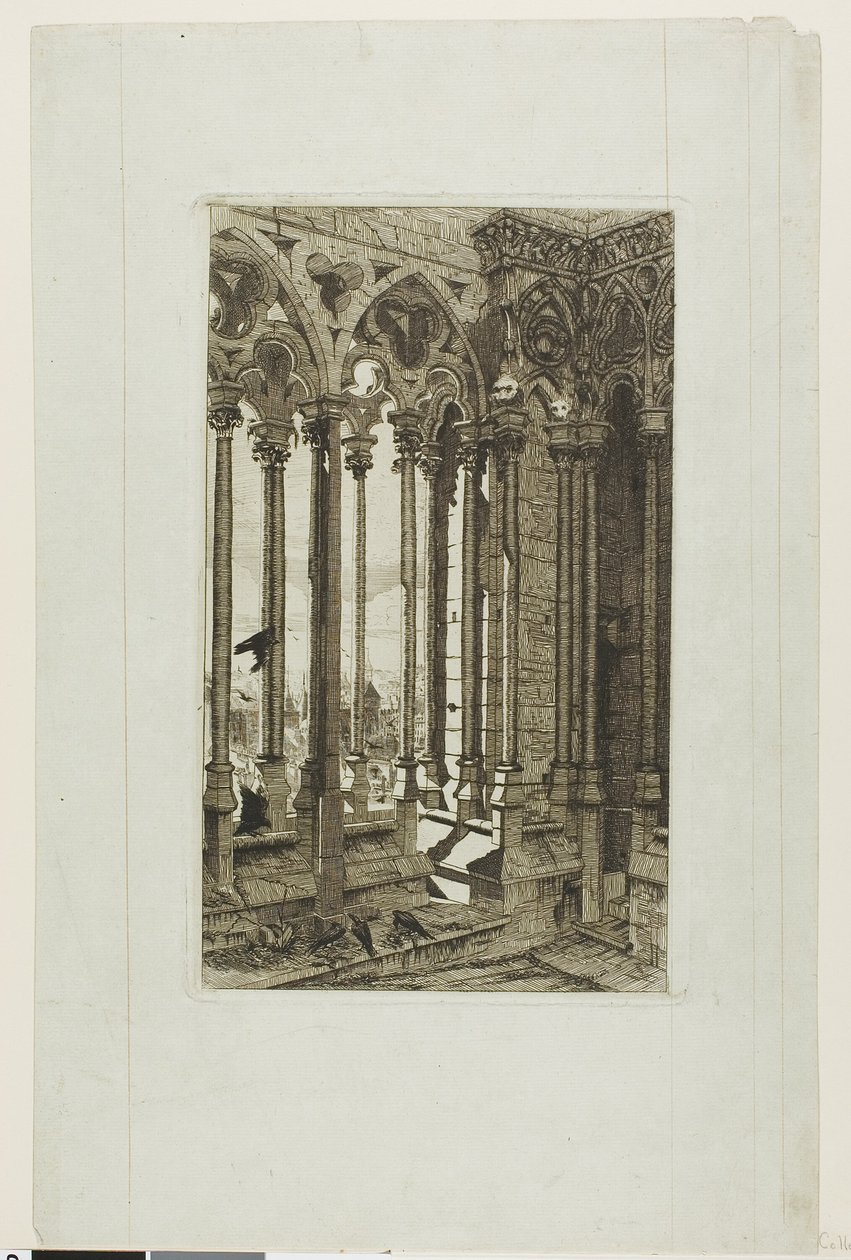 Galleriet i Notre-Dame, Paris av Edmond Gosselin