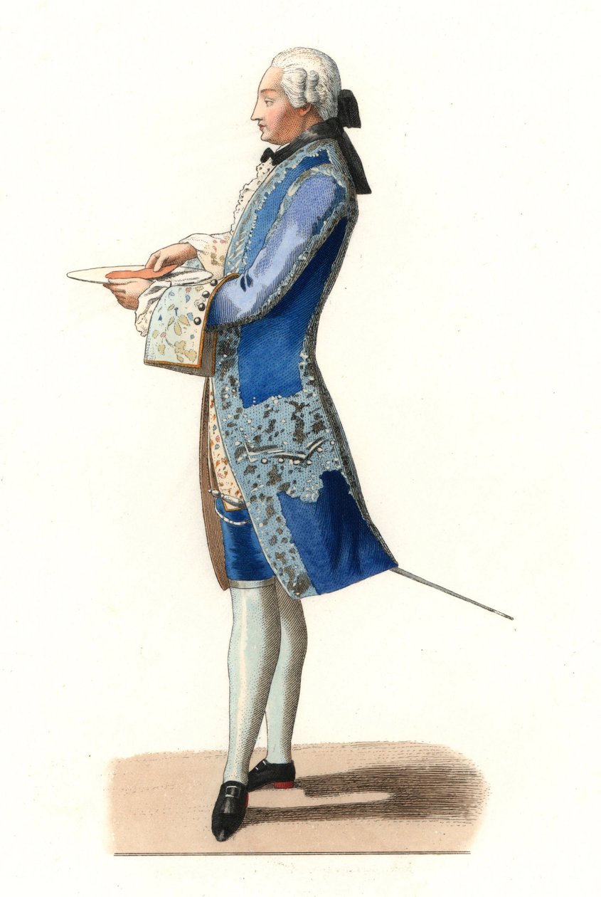 Charles Rosalie de Rohan Chabot (1740-1813), greve av Jarnac, etter et maleri fra 1777 av Olivier - Litografi fra en illustrasjon av Edmond Lechevallier-Chevignard (1825-1902), fra "Costumes historiques des 16e av Edmond Lechevallier Chevignard