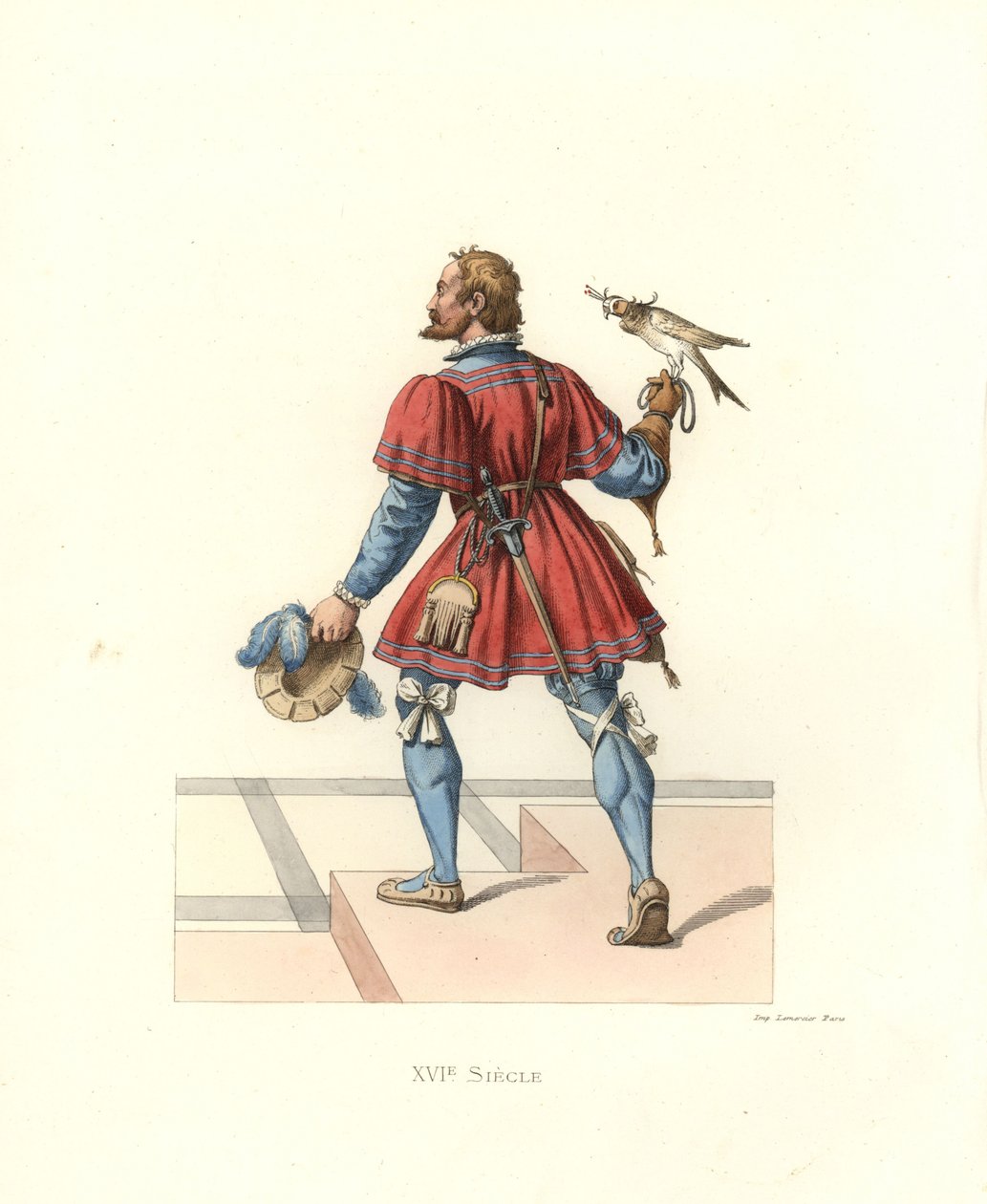 Falconer til Francis I av Edmond Lechevallier Chevignard