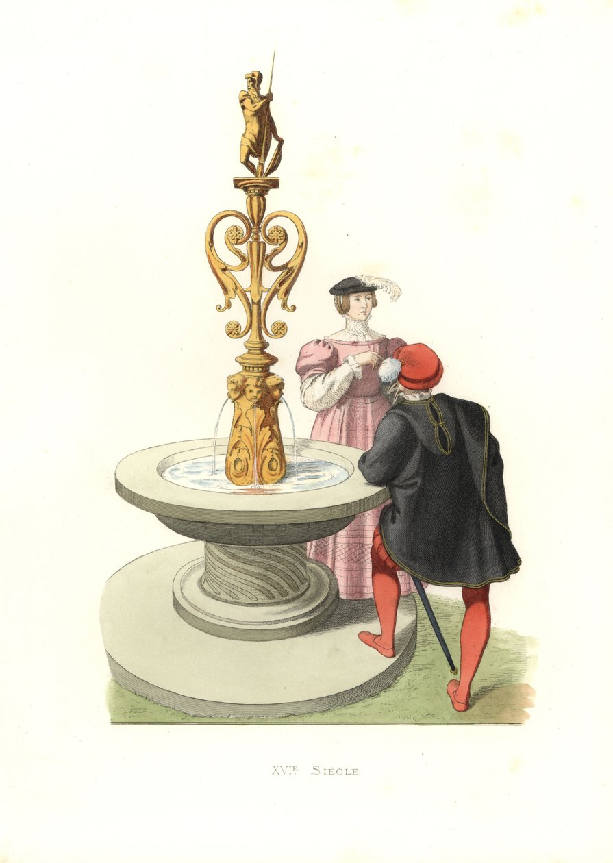 Gentleman og kvinne, England av Edmond Lechevallier Chevignard