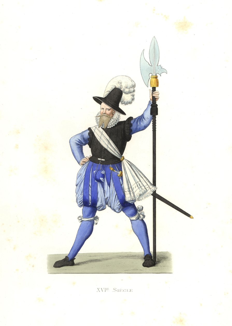Heinrich Schmid, sveitsisk helleberdier av Edmond Lechevallier Chevignard