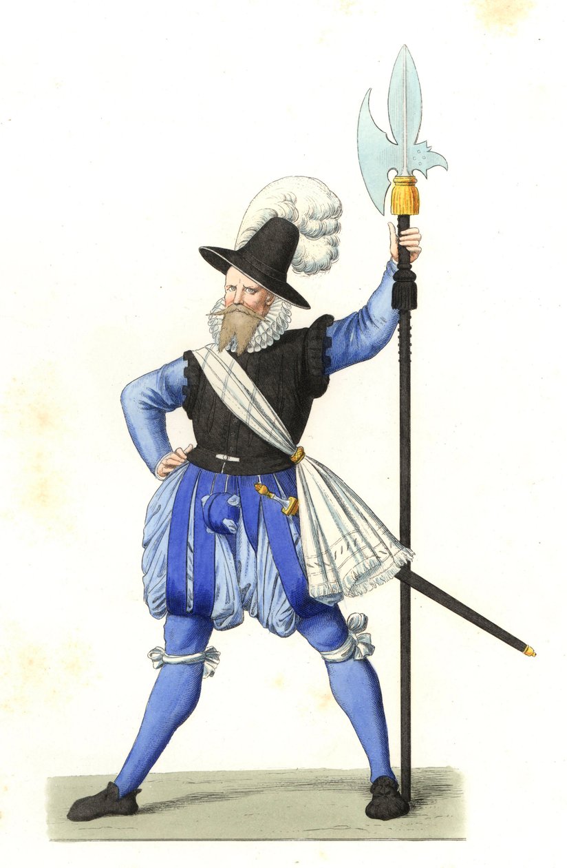 Heinrich Schmid, sveitsisk helleberdier av Edmond Lechevallier Chevignard