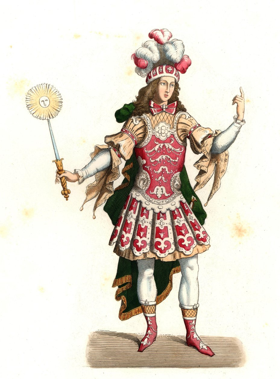 Louis XIV av Frankrike, solkongen (1638-1715), i dansedrakt av Edmond Lechevallier Chevignard