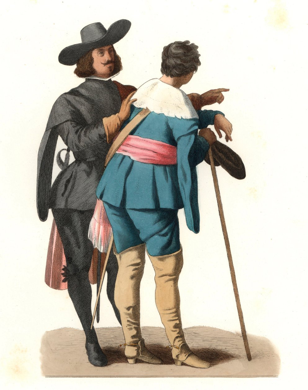 Portrett av to spanske kunstnere av Edmond Lechevallier Chevignard