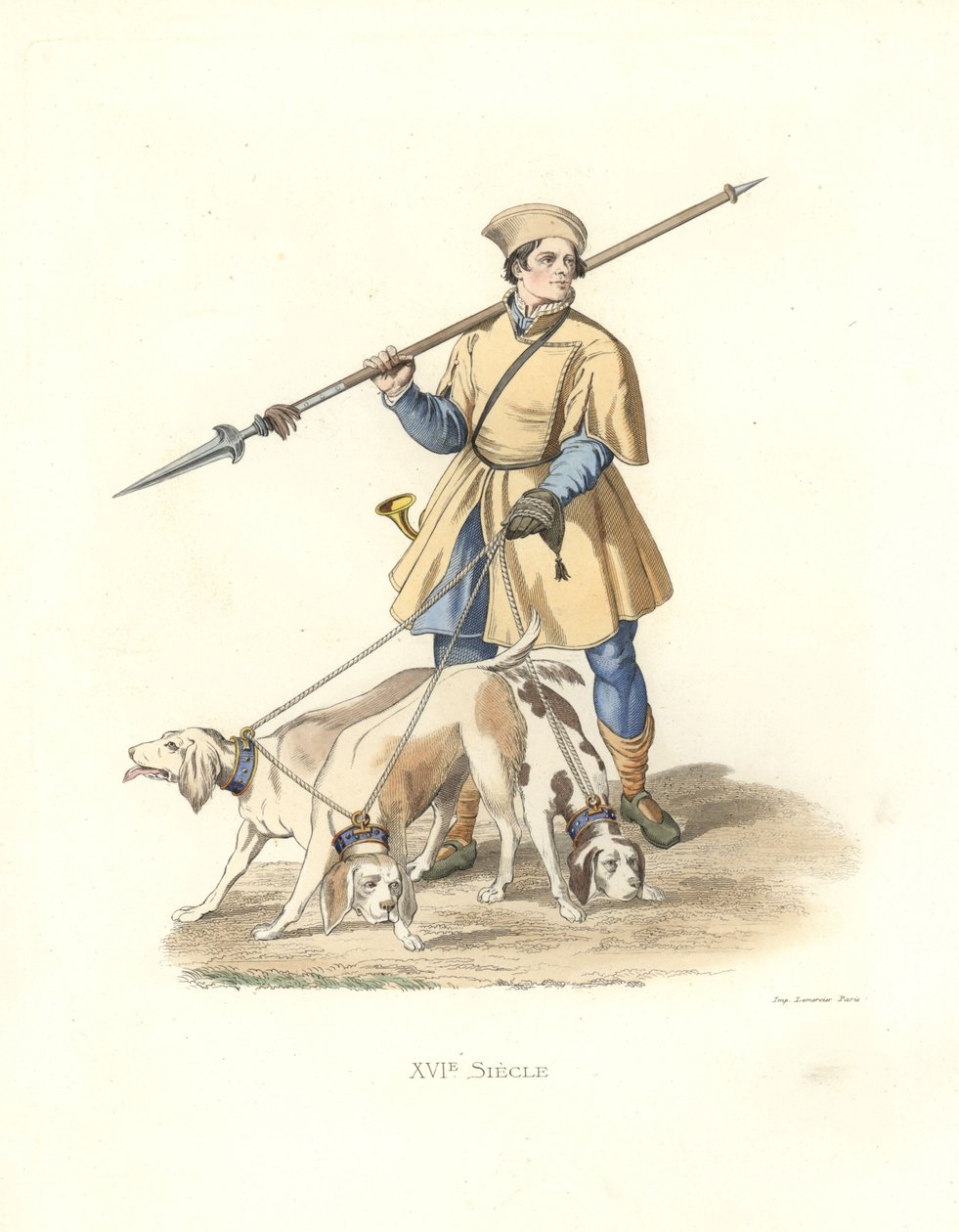 Betjent til hundene under Francis I av Edmond Lechevallier Chevignard