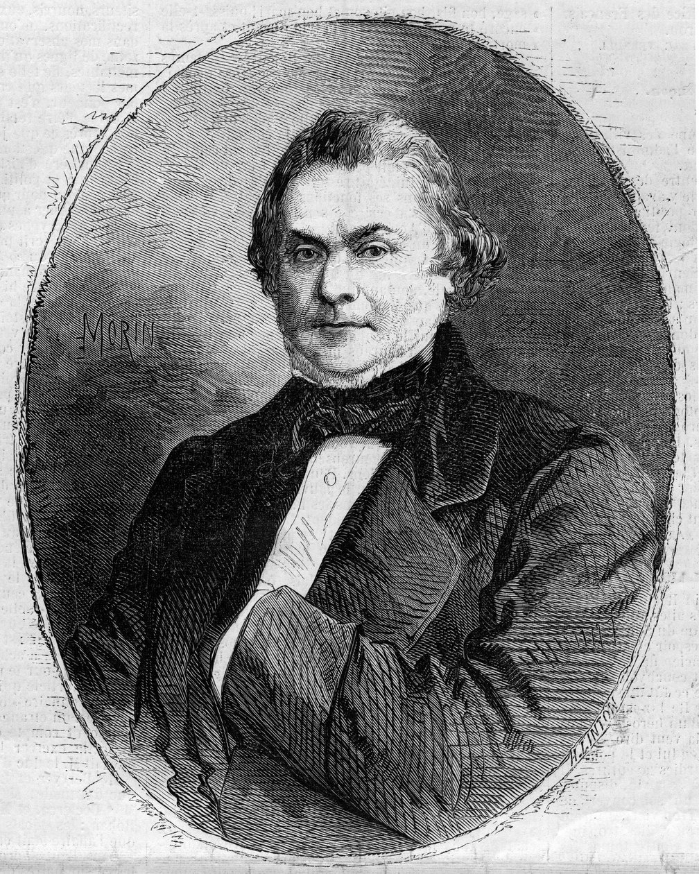 Portrett av Claude Alphonse Delangle (1797-1869), fransk sorenskriver og politiker. Gravering av Morin i ""The Illustrous World"" nr. 63 av 26. juni 1858. av Edmond Morin