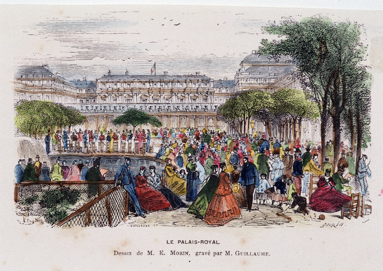 Det kongelige palass - tegning av Morin, ca 1830 av Edmond Morin