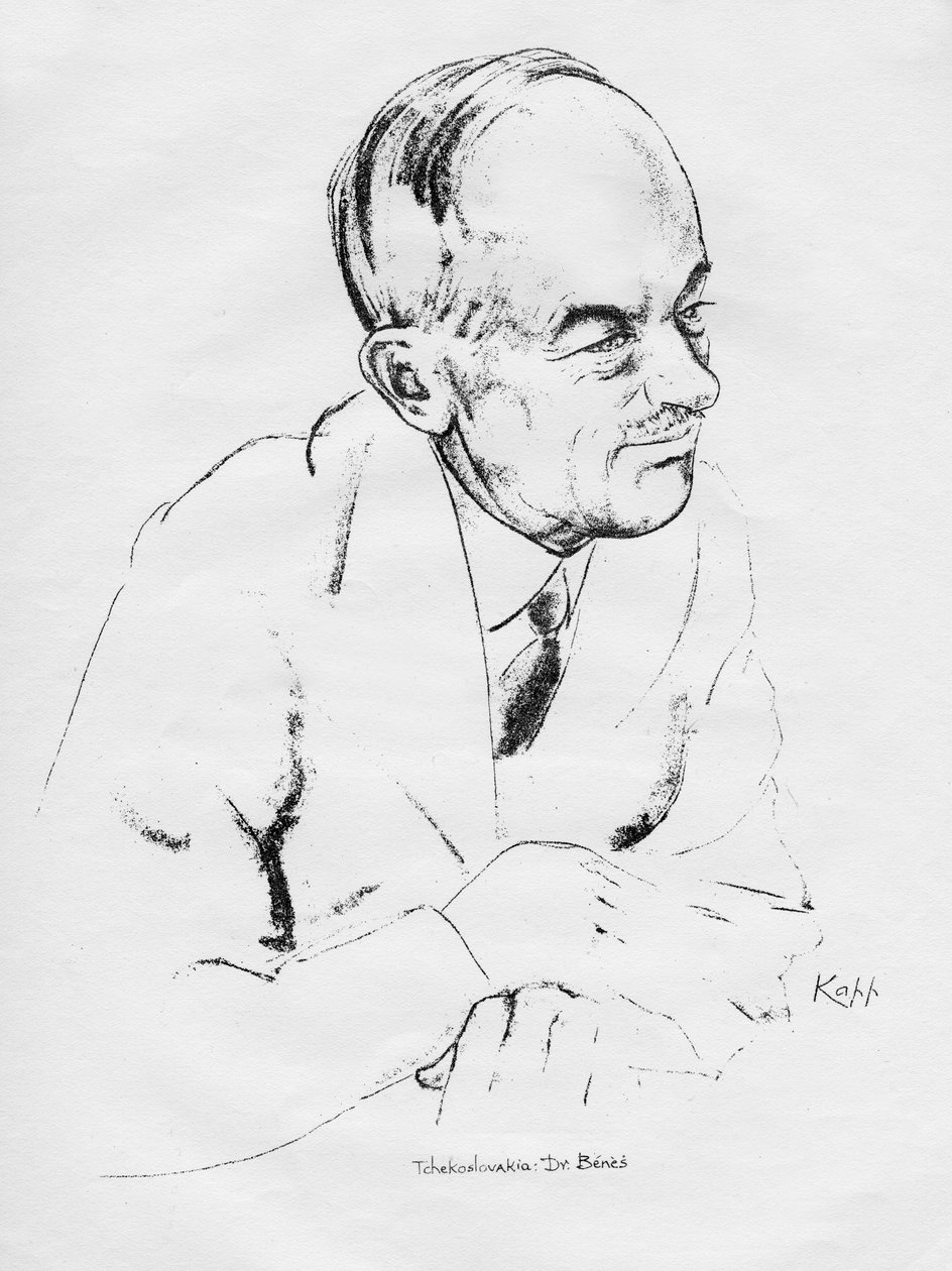 Dr Edvard Benes, tsjekkoslovakisk statsmann, 1935. av Edmond Xavier Kapp