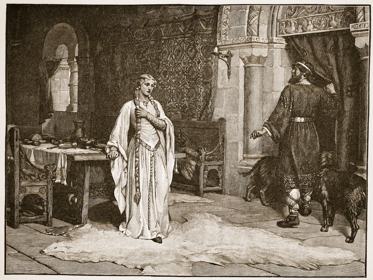 Earl Leofric og Lady Godiva, illustrasjon fra 