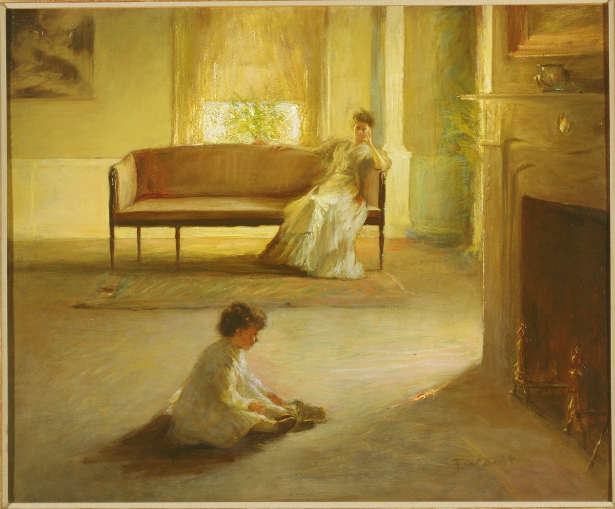 Interiør med mor og barn av Edmund Charles Tarbell