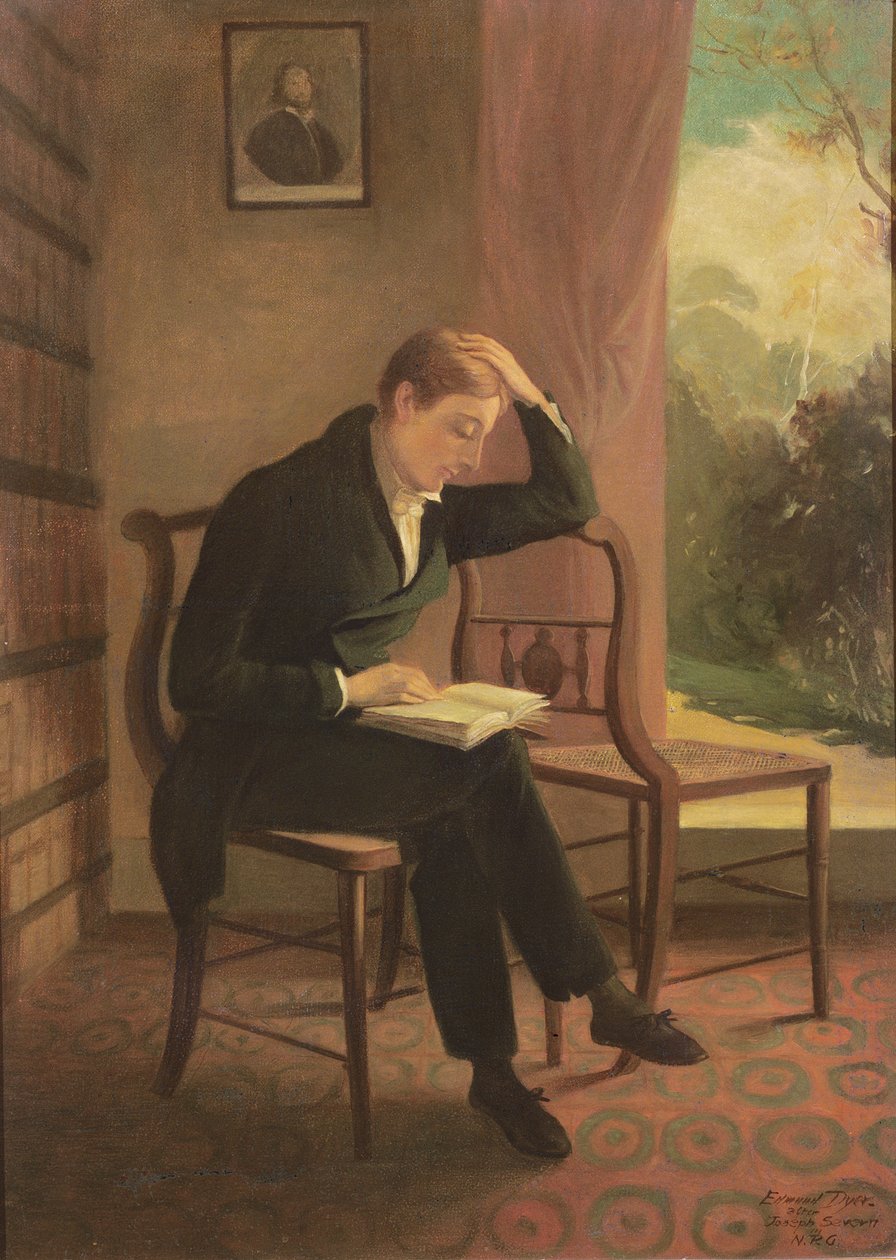 Keats på Wentworth Place, etter et maleri av Joseph Severn (1793-1879), 1933 av Edmund Dyer