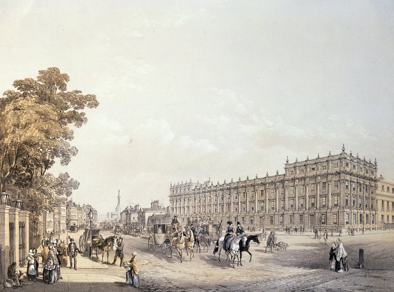 The Treasury, Whitehall, pub. av Lloyd Bros. und Co. 1852 av Edmund Walker