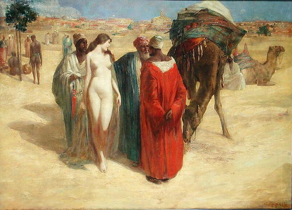 The Female Slave (olje på lerret) av Edmund Astonberg Hoffman