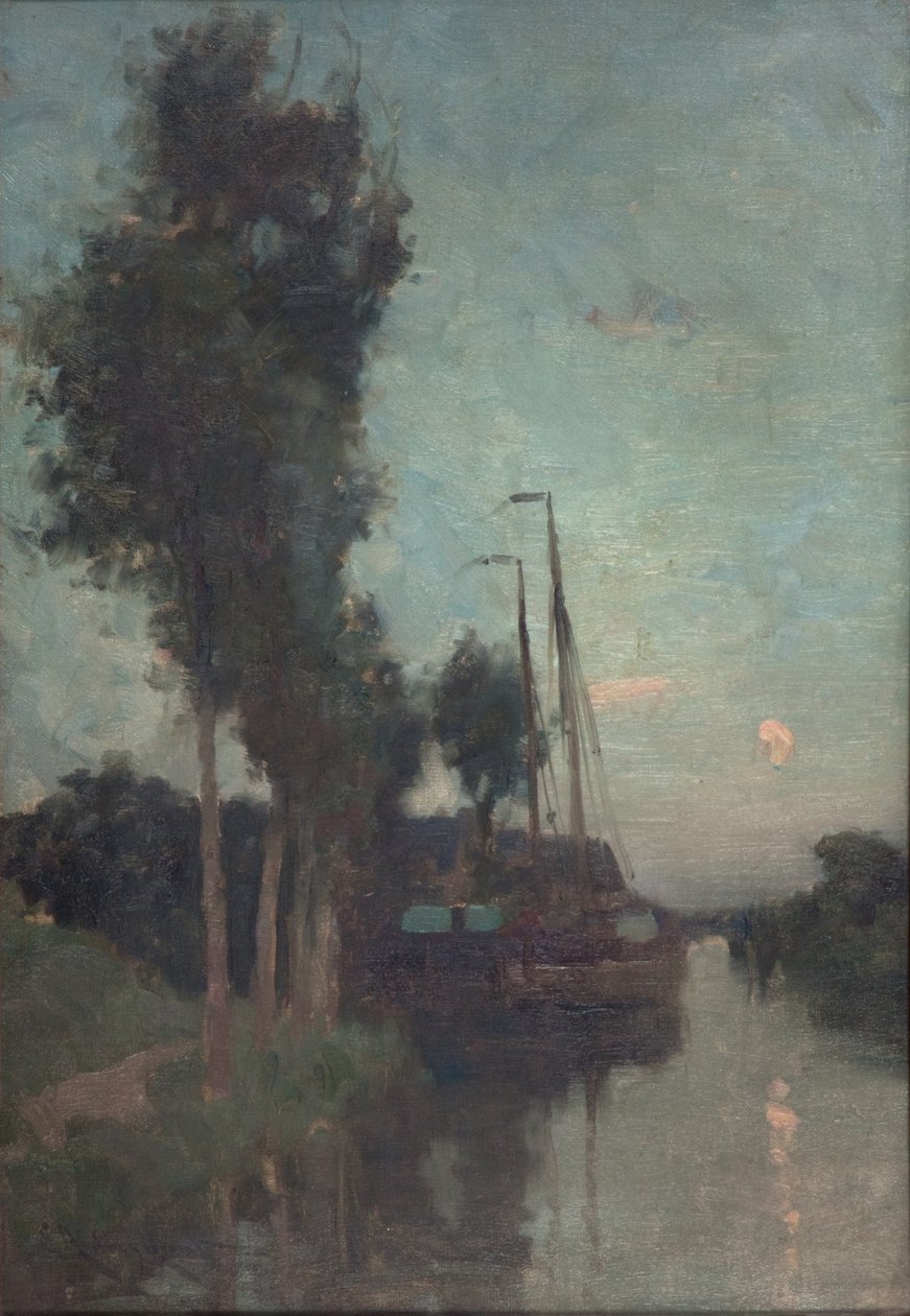 Kveld i Holland (olje på lerret) av Edmund Aubrey Hunt