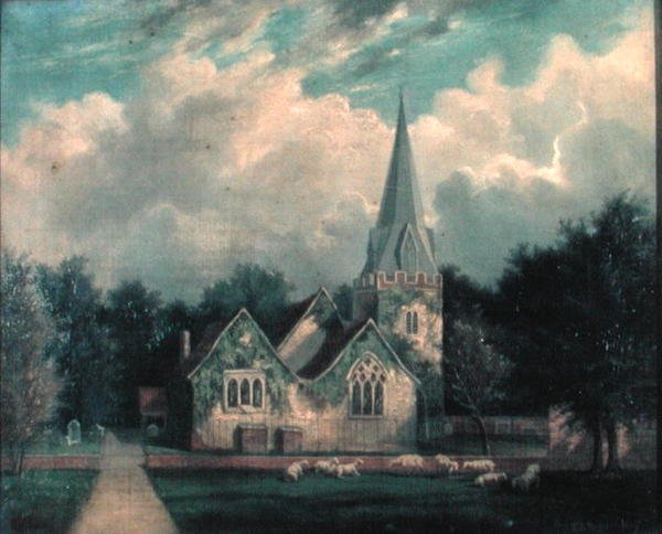 Stoke Poges kirke av Edmund Birckhead Bensell