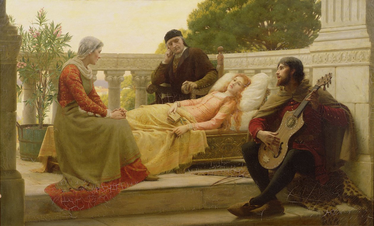 Hvordan Liza elsket kongen, 1890 av Edmund Blair Leighton