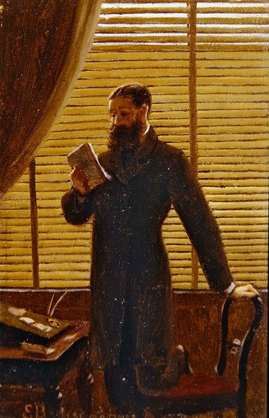 Old Times (olje om bord) av Edmund Blair Leighton