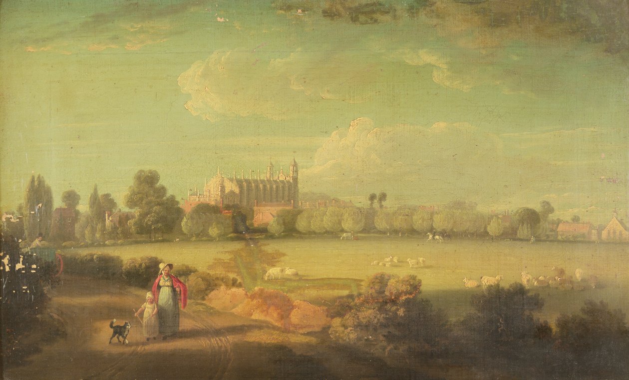 En utsikt over Eton fra spillefeltene av Edmund Bristow
