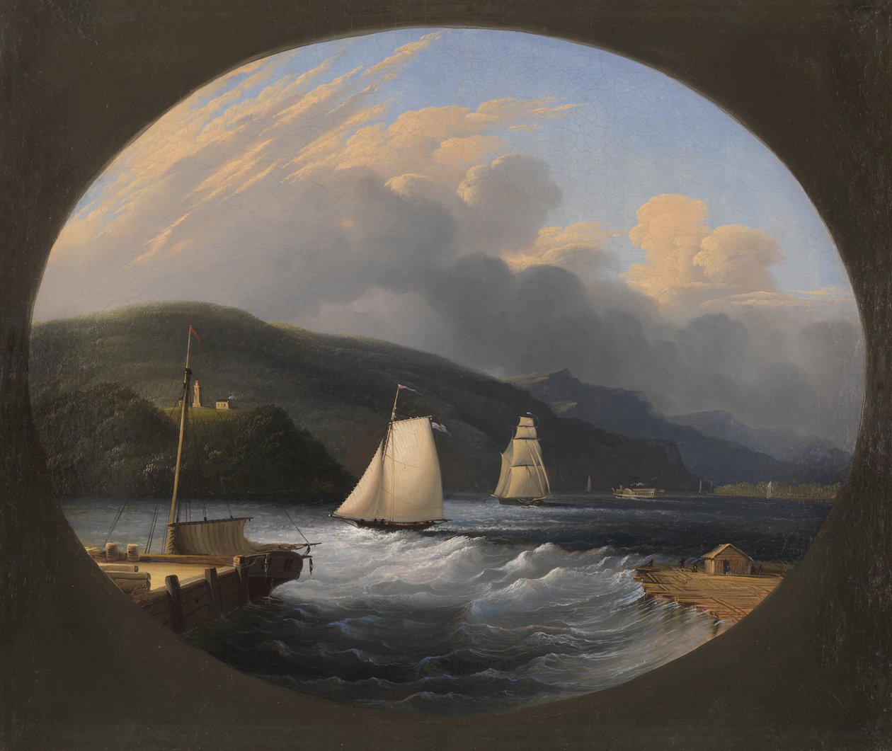 Cornwall Landing, Hudson River, 1851 av Edmund C. Coates