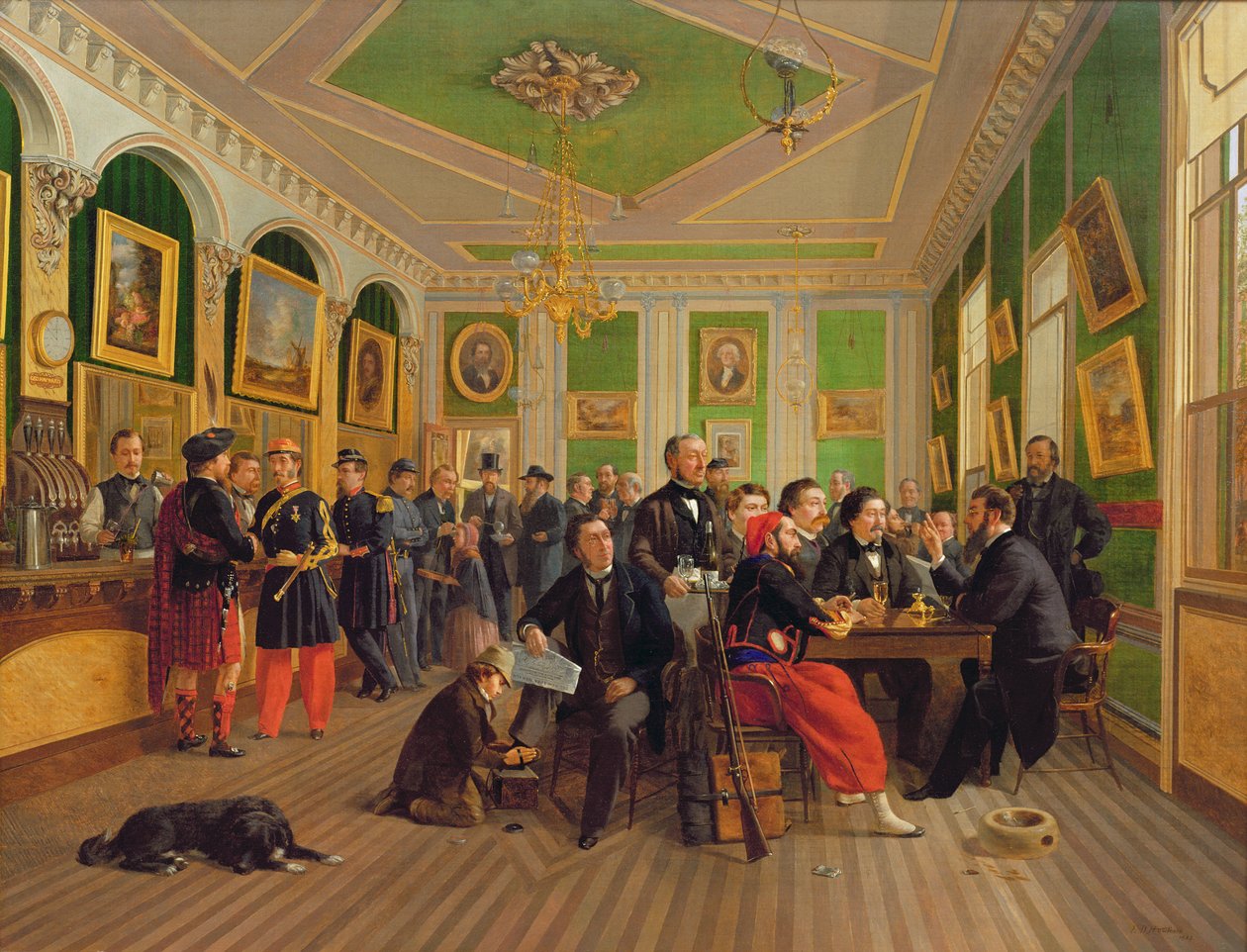 Interiør i George Haywards Porter House, 1863 av Edmund D. Hawthorn