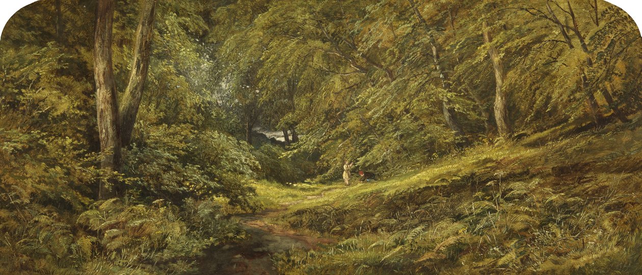 Sketch - In the Woods (olje på lerret) av Edmund G. Muller