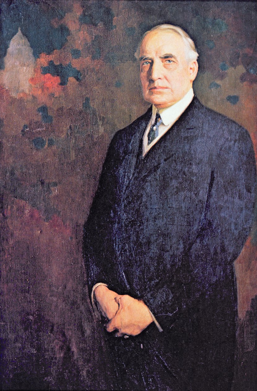 Warren G. Harding (1865-1923) (litho-farge) av Edmund Hodgson Smart