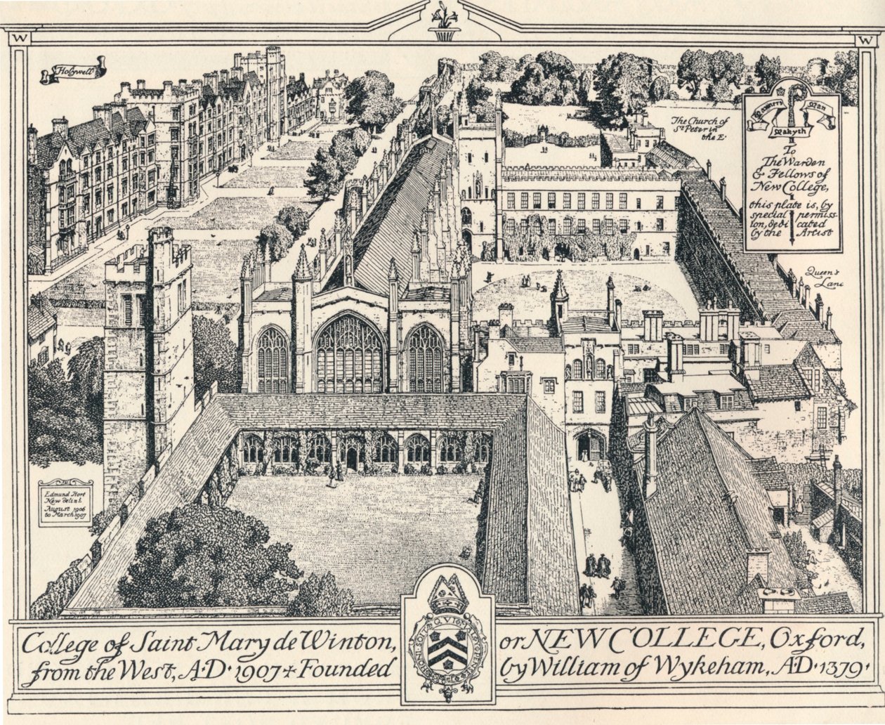 New College, Oxford, c1905 av Edmund Hort New
