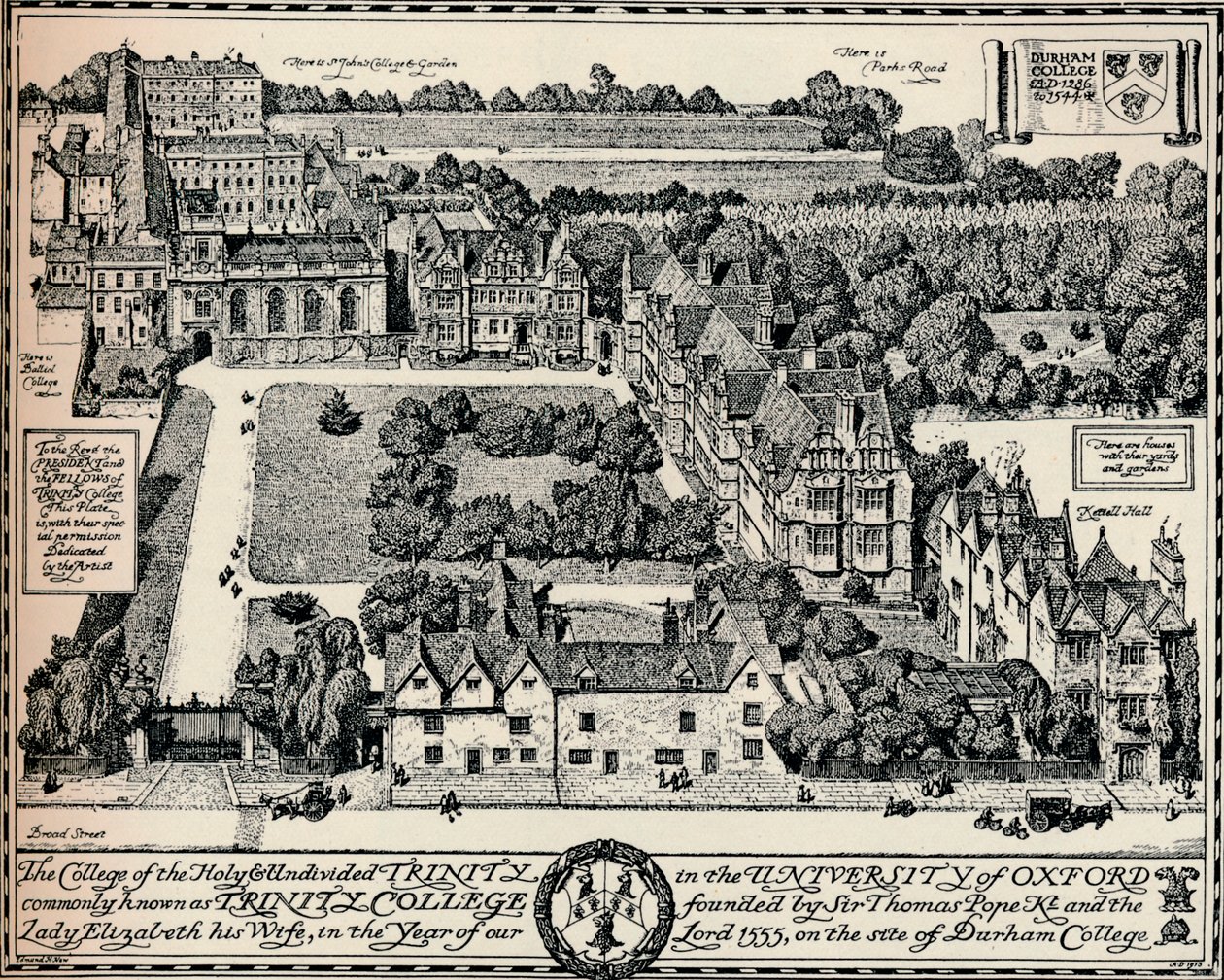 Trinity College, Oxford, 1905 av Edmund Hort New