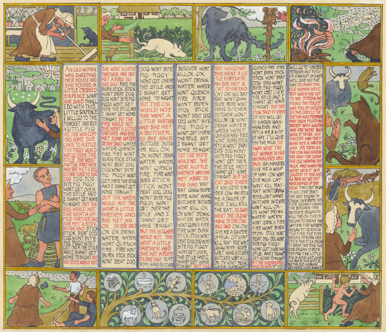 Crooked sixpence, ca. 1935 (gouache på papir) av Edmund Hunter
