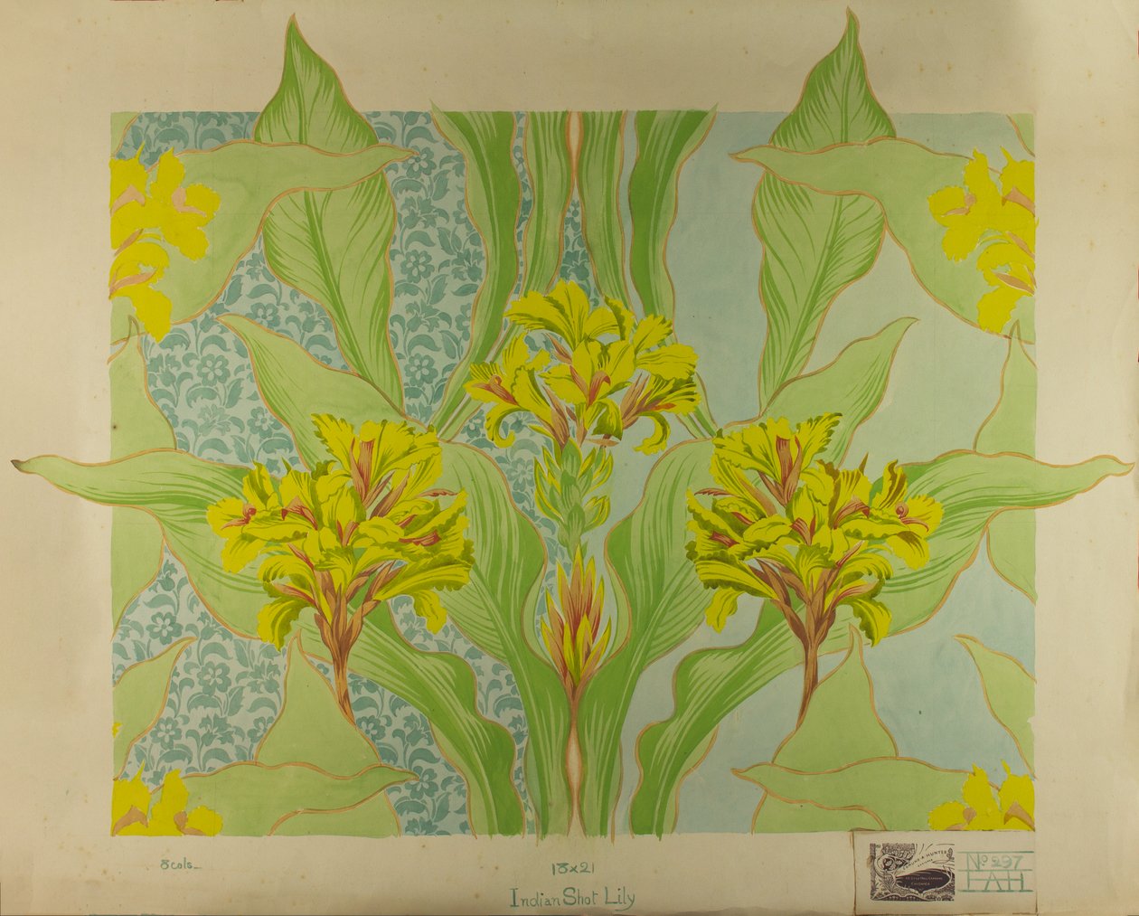 Indian Shot Lily, ca. 1895 (gouache på papir) av Edmund Hunter
