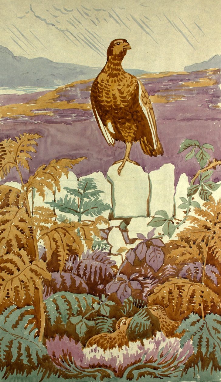 Lookout on the Moor, ca. 1930 (gouache på papir) av Edmund Hunter