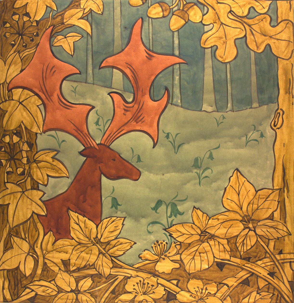 Monark nr. 465, ca. 1895 (gouache på papir) av Edmund Hunter
