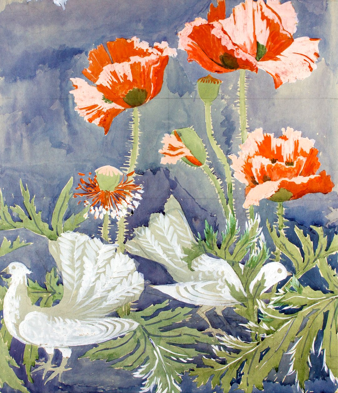 Peace c1920 (gouache på papir) av Edmund Hunter