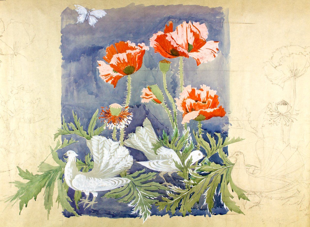 Peace c1920 (gouache på papir) av Edmund Hunter