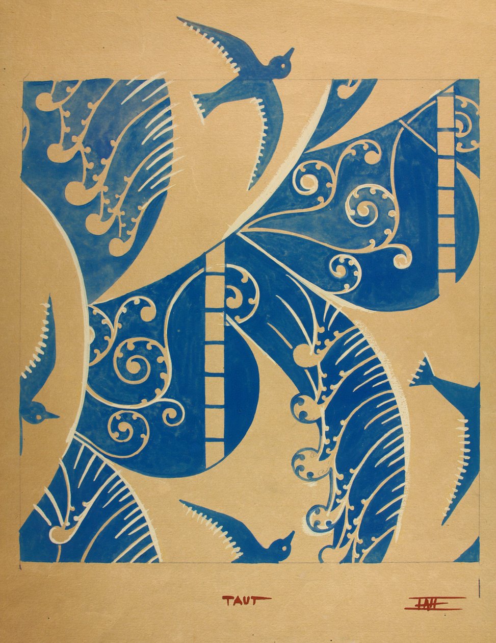 Taut, ca. 1930 (gouache på papir) av Edmund Hunter