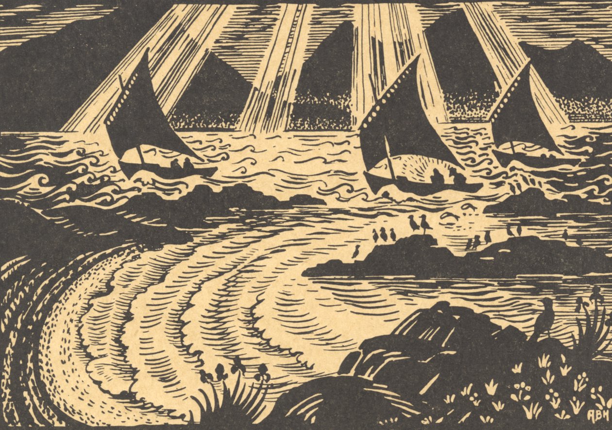 Tre seilskuter av Edmund Hunter