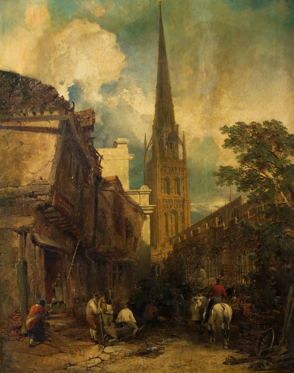 Bayley Lane, med Drapers Hall og St. Michael
