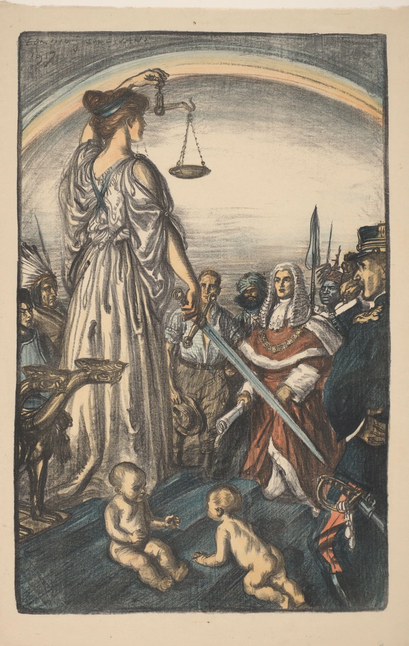 Personifisering av rettferdighet Reign of Justice (original tittel) Great War: Britain