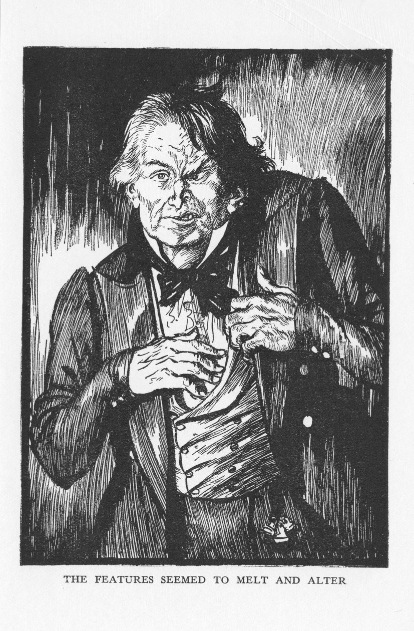 Scene fra The Strange Case of Dr Jekyll and Mr Hyde av Robert Louis Stevenson, 1927 av Edmund Joseph Sullivan