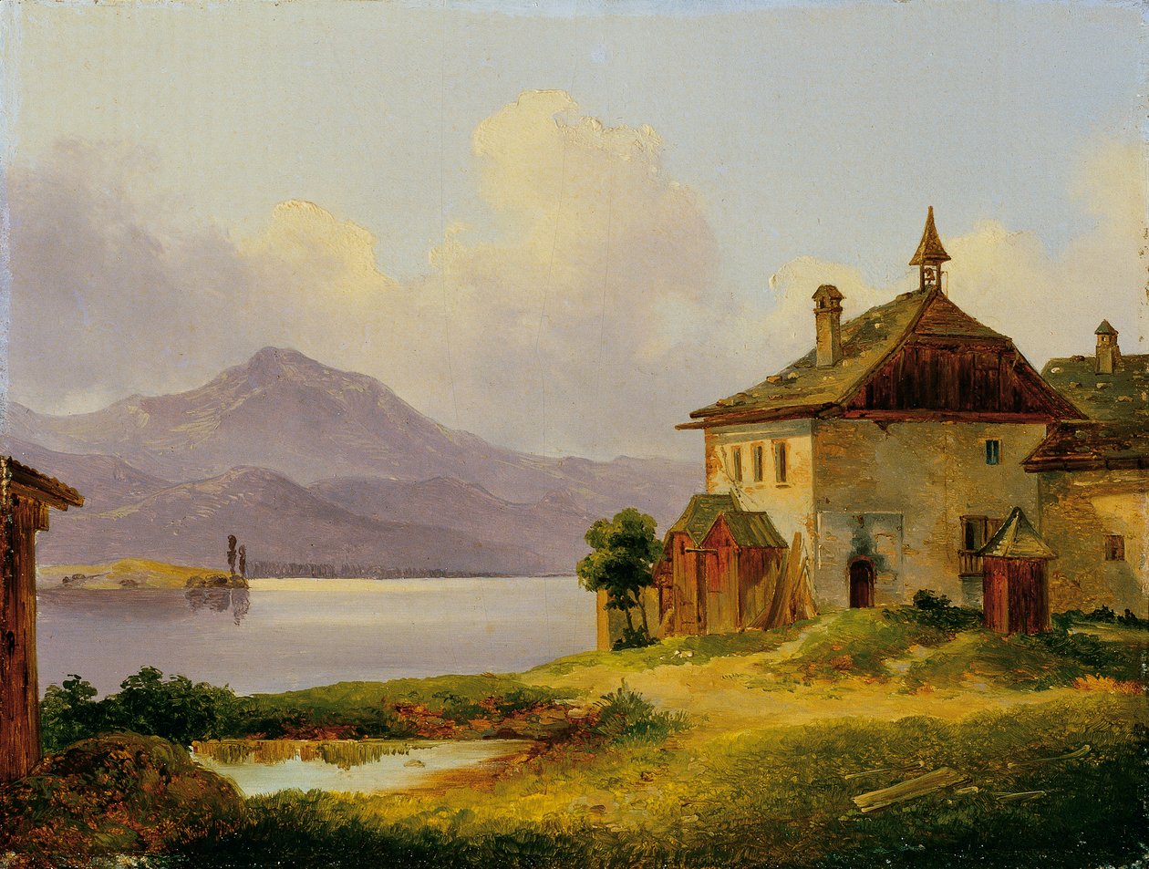 Hus ved innsjøen i Salzkammergut av Edmund Mahlknecht