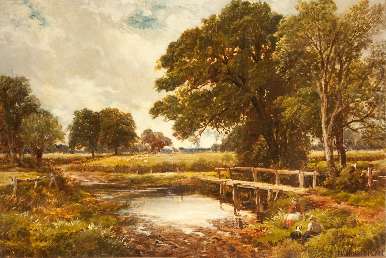 En Hampshire Ford, 1891 av Edmund Morison Wimperis