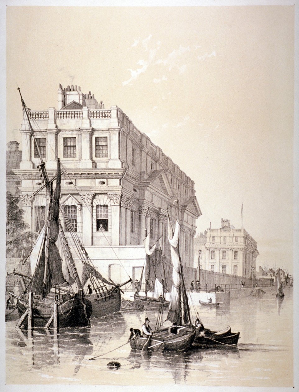 Royal Naval Hospital, Greenwich, London, 1838. av Edmund Patten