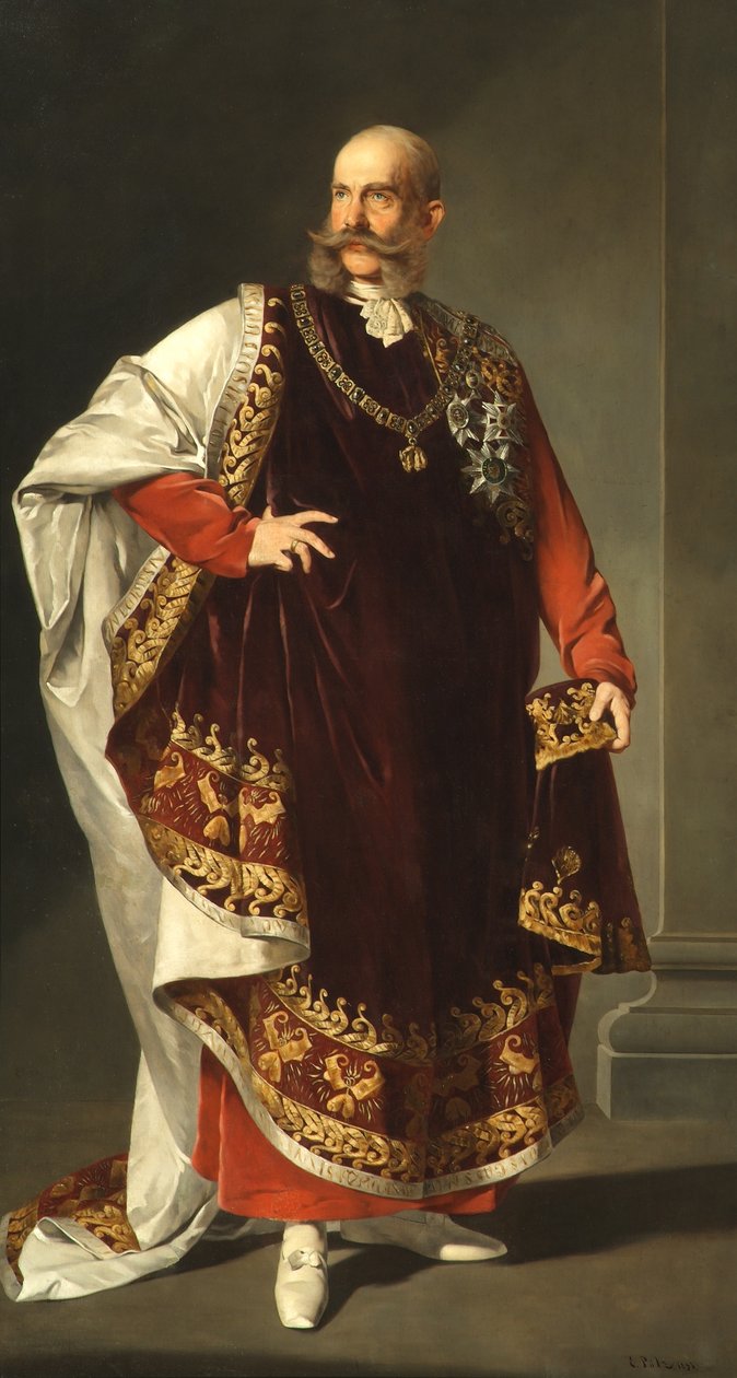 Keiser Franz Joseph I i regaliene til Ordenen av det gylne skinn av Edmund Pölz