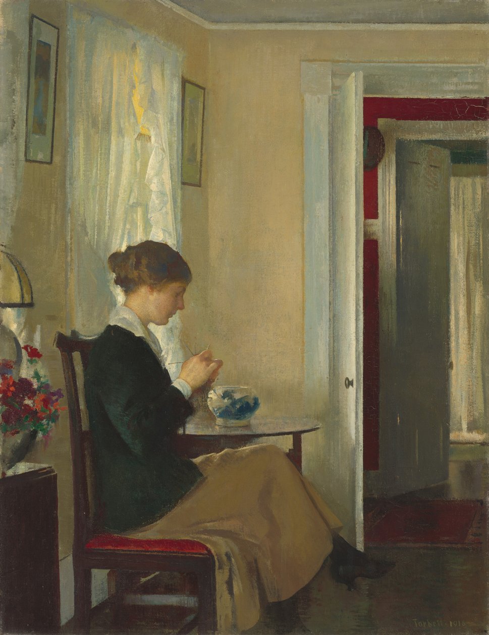 Josephine Knitting av Edmund Tarbell