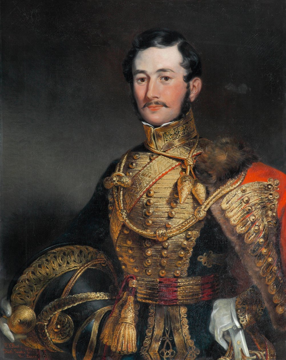 Kaptein F Farquharson av Eastbury, Dorset, 7. husarer, 1836 av Edmund Thomas Parris