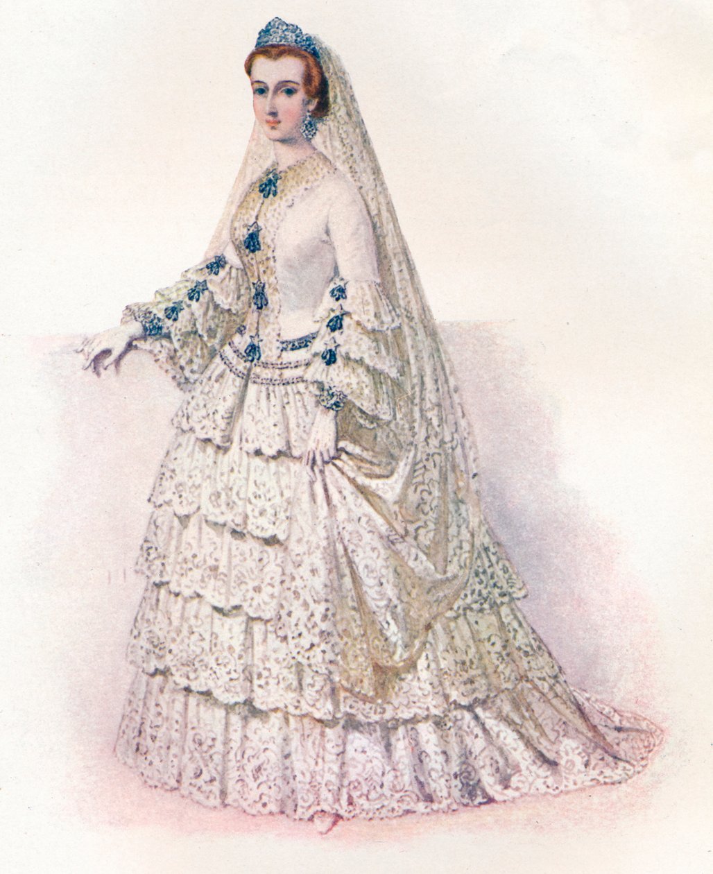 Keiserinne Eugenie i sin brudekjole, 1853, 1902 av Edmund Thomas Parris