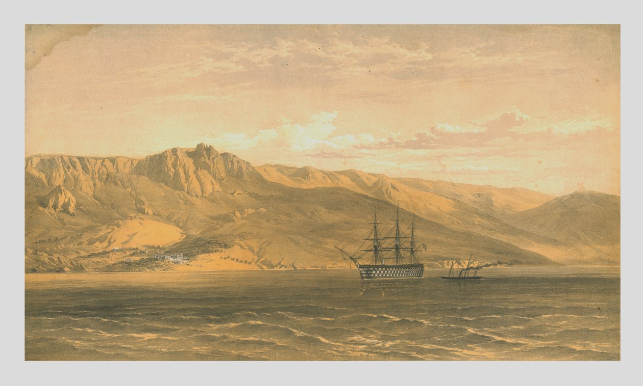 Prins Woronzoffs palass nær Jalta på sørkysten av Krim, 1854, 1855. av Edmund Walker