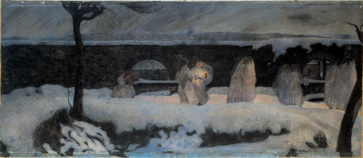 Begravelse Bianco White Funeral, 1901. av Edoardo Berta