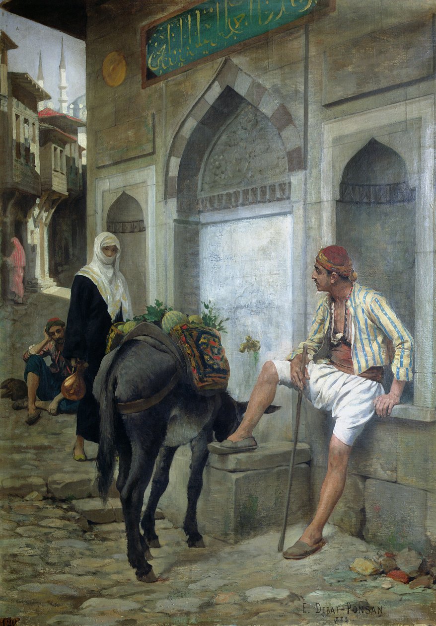 En gate i Istanbul, 1883 av Edouard Debat Ponsan
